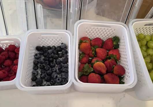 Food Storage Containers for Fridge with Removable Colander