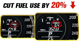 Cut fuel use by 20%: dashboard comparison