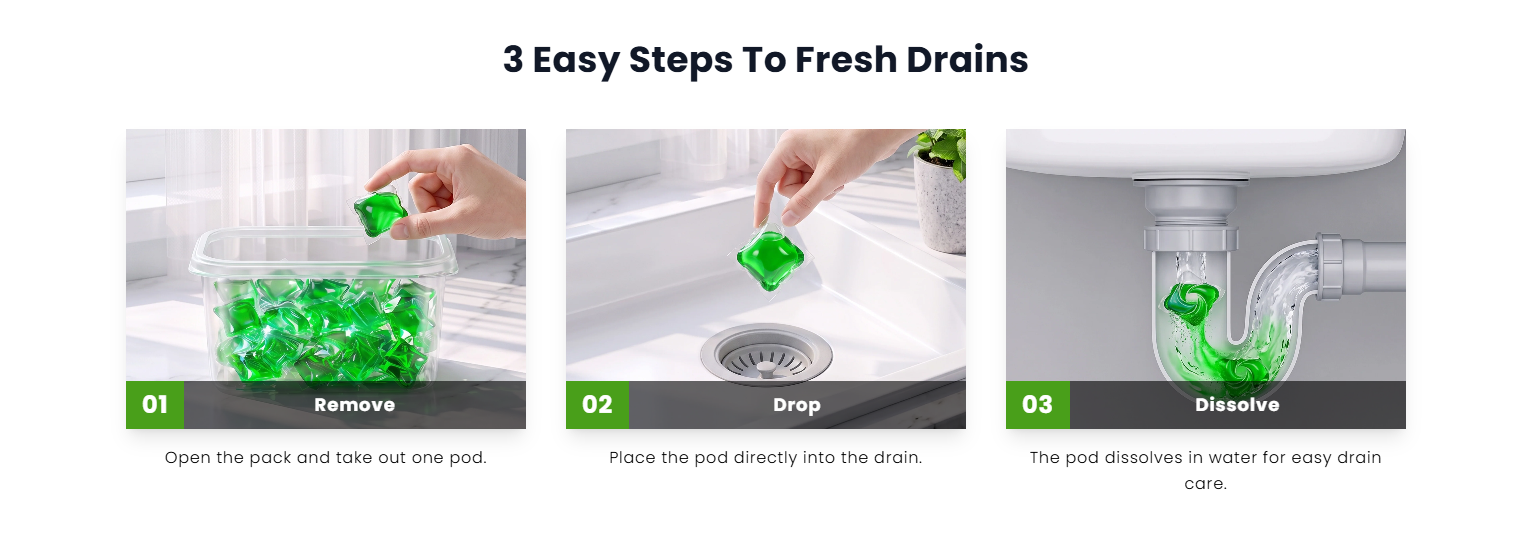 3 Easy Steps To Fresh Drains: Remove, Drop, Dissolve