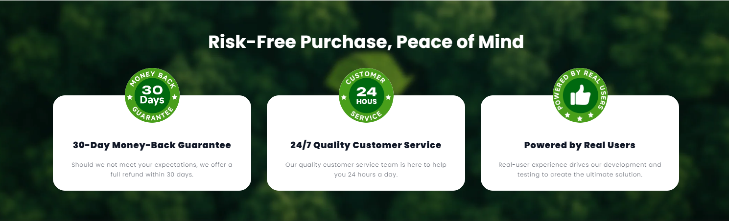 Risk-Free Purchase, Peace of Mind