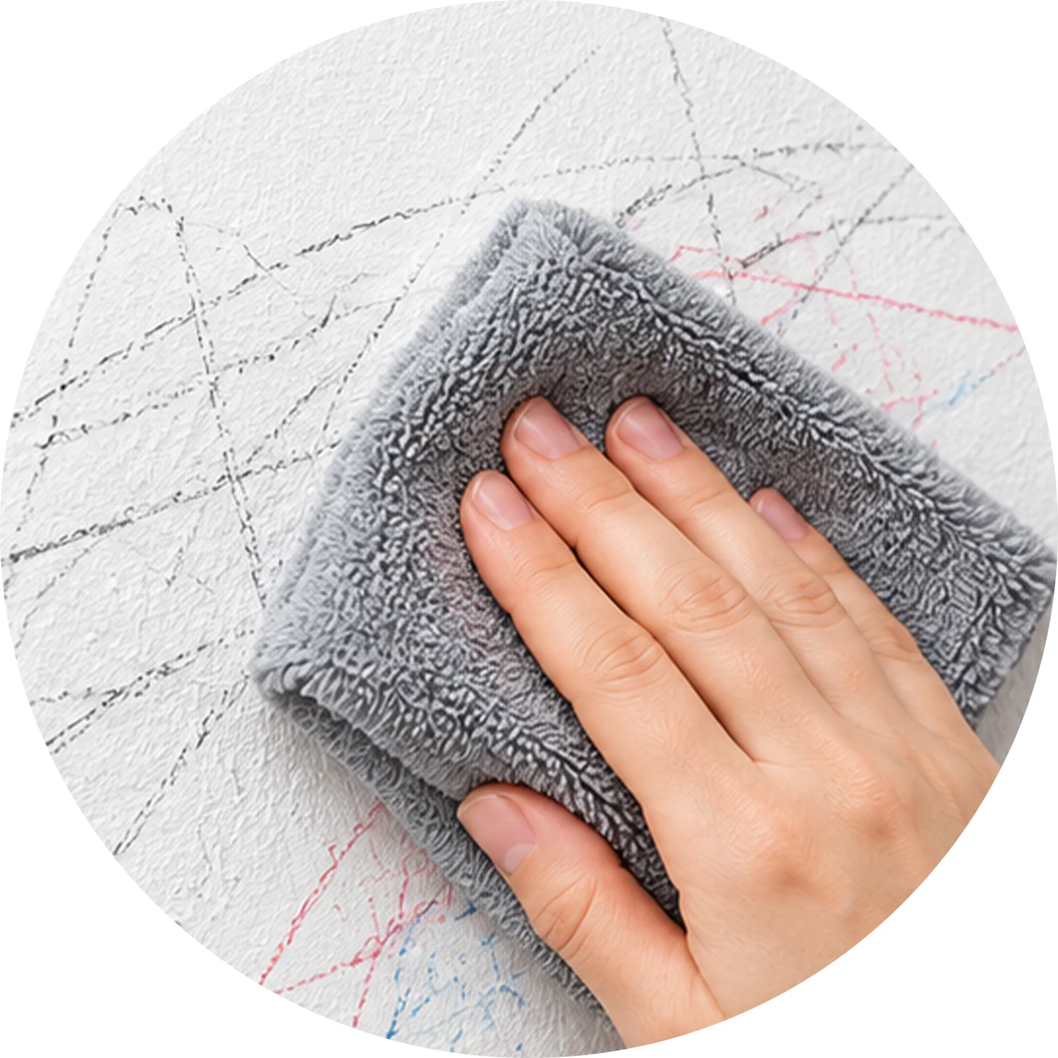 Wipe the wall with a cloth
