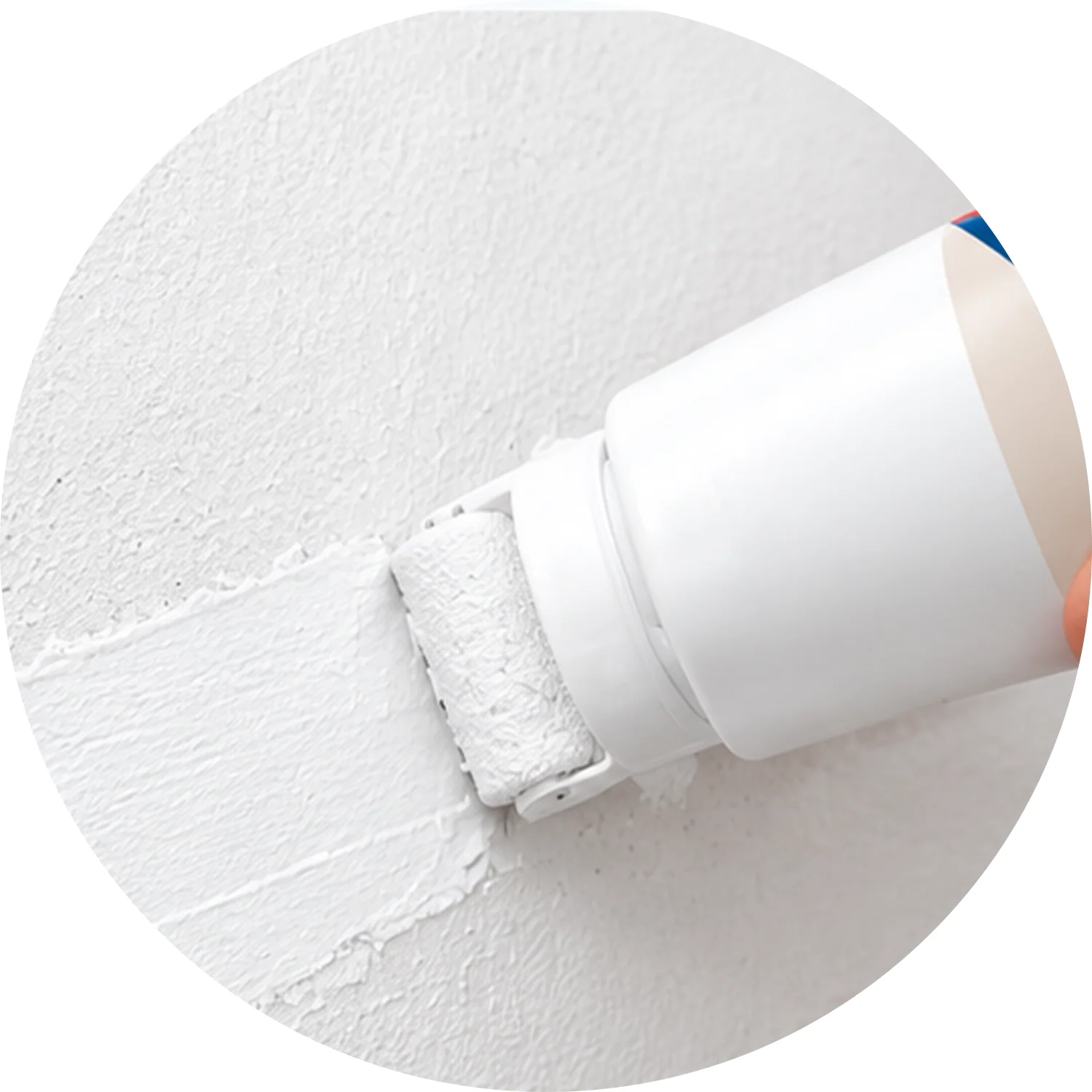 Roll paint evenly over the wall