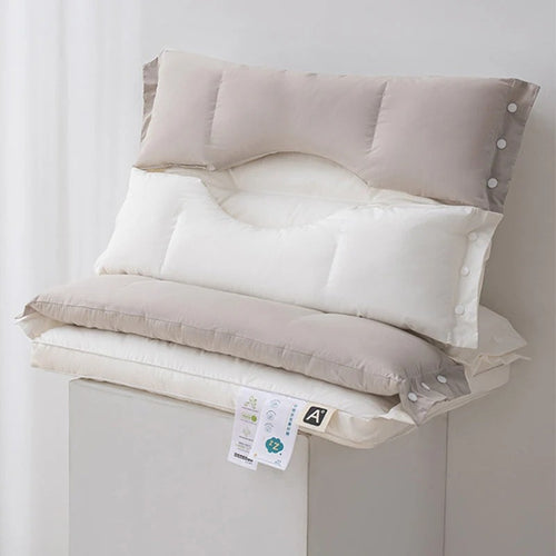 Soft and Hard Dual-Zone Neck Support Pillow