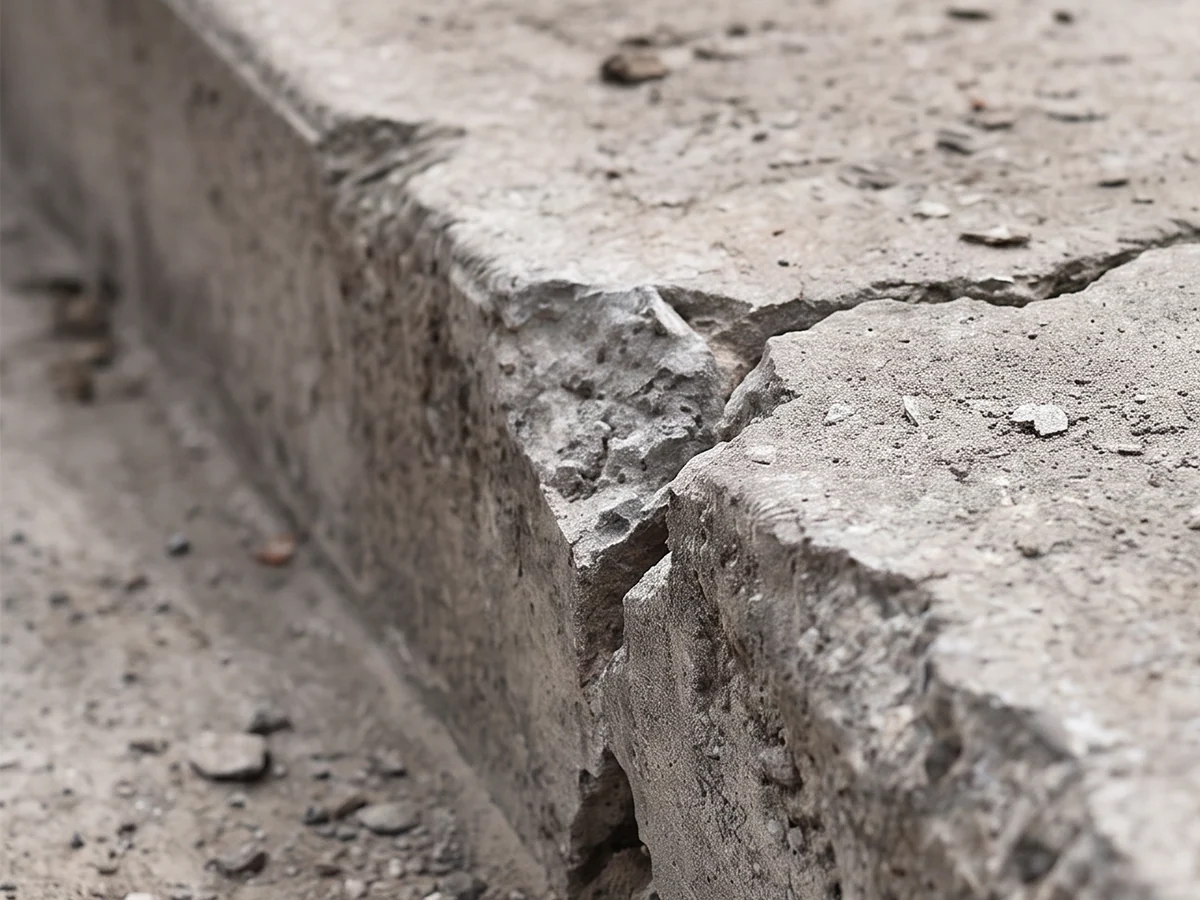 Concrete before repair