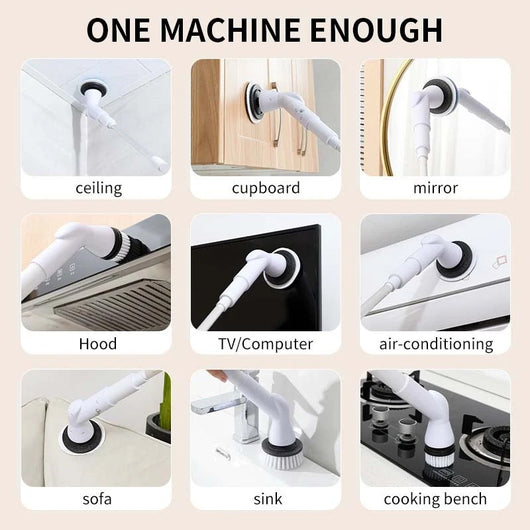 Electric Multi-Purpose Power Scrub Brush Set