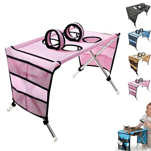 2-in-1 Foldable Pet Grooming Bed