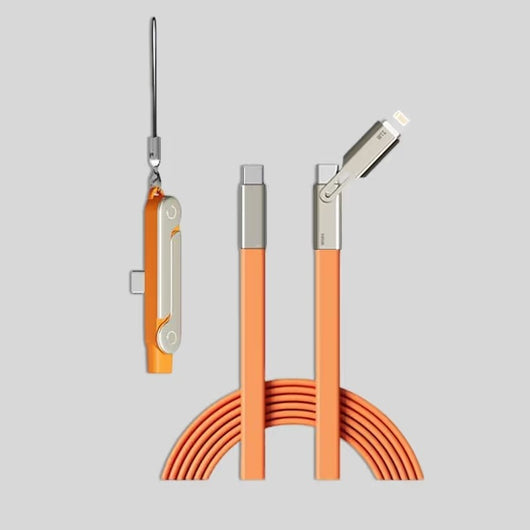 Ultimate 240W Ultra-Fast Charging Cable with 360° Rotating Stealth Phone Stand