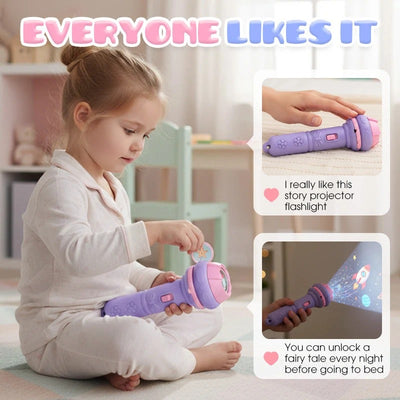 📢 Early Education Projector Torch for Kids 🔦 Click, Project & Learn – A Pocket-Sized Nighttime Adventure ✨