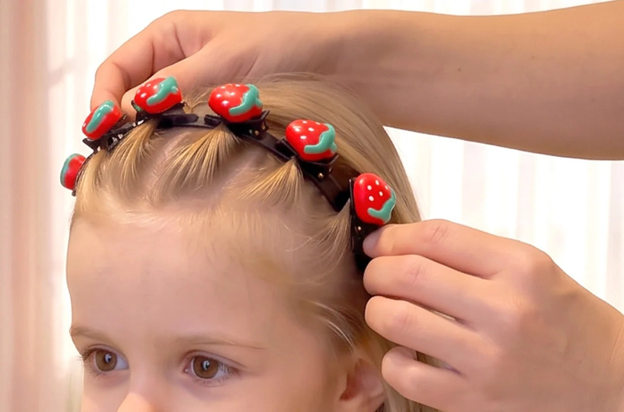Place the headband on the hair