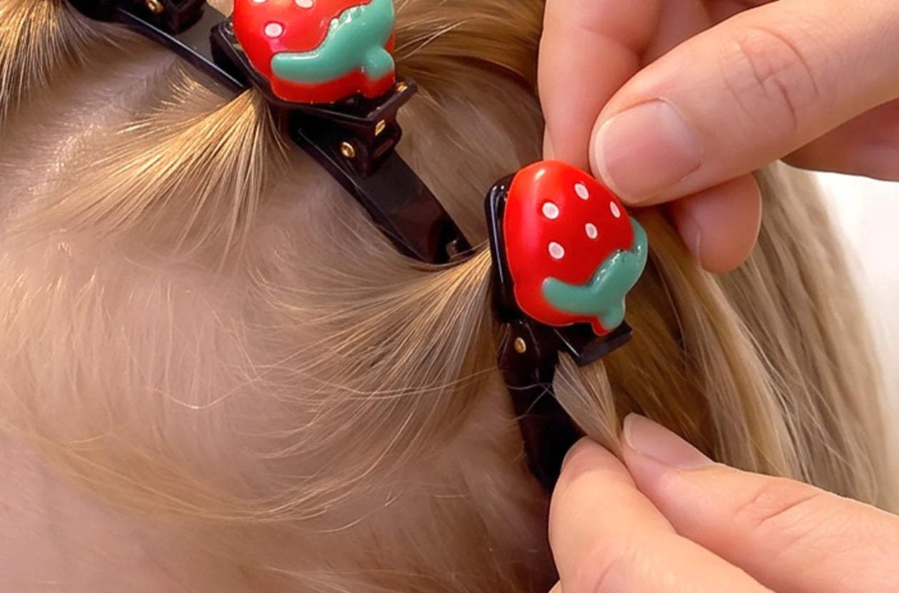 Secure a section of hair with the clip