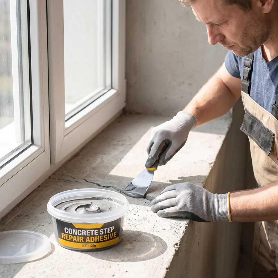 Repairing a concrete window sill