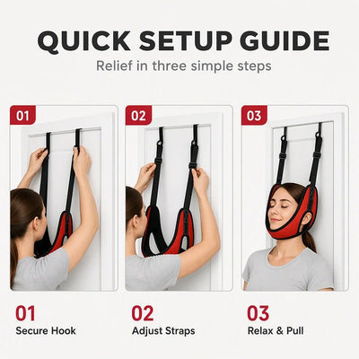 Over-the-Door Neck Stretching Sling | Adjustable for Daily Home Stretching
