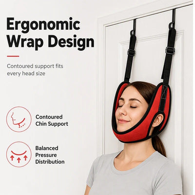 Over-the-Door Neck Stretching Sling | Adjustable for Daily Home Stretching