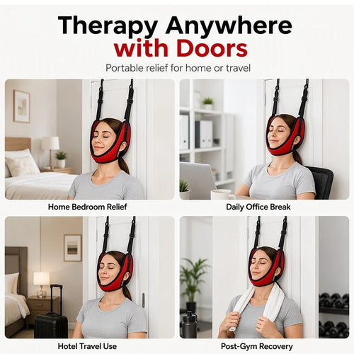 Over-the-Door Neck Stretching Sling | Adjustable for Daily Home Stretching