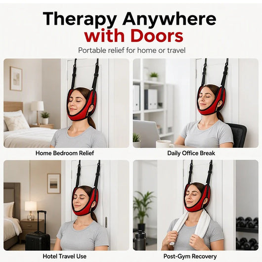 Over-the-Door Neck Stretching Sling | Adjustable for Daily Home Stretching