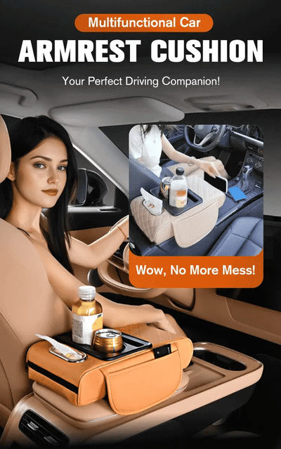 Multifunctional PU Leather Car Armrest Box Mat
