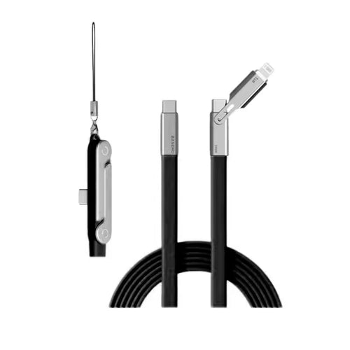 Ultimate 240W Ultra-Fast Charging Cable with 360° Rotating Stealth Phone Stand