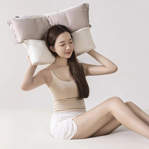 Soft and Hard Dual-Zone Neck Support Pillow