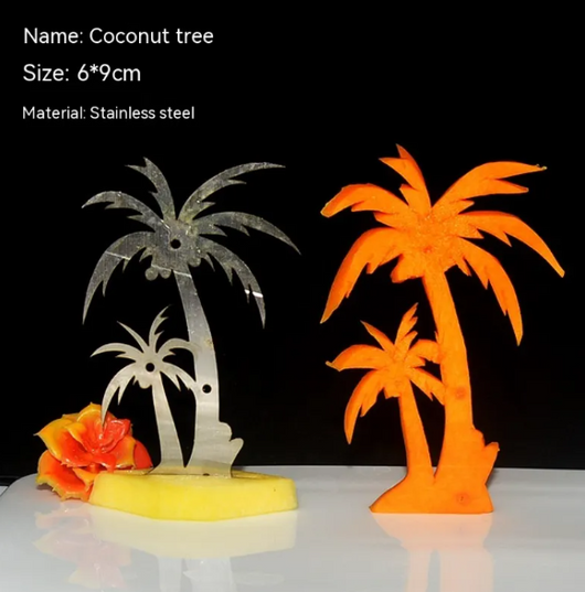 Stainless steel carving mold - coconut-tree