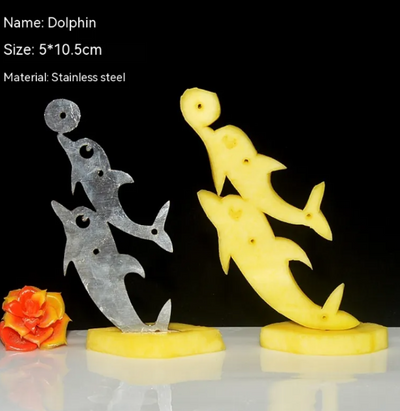 Stainless steel carving mold - dolphin
