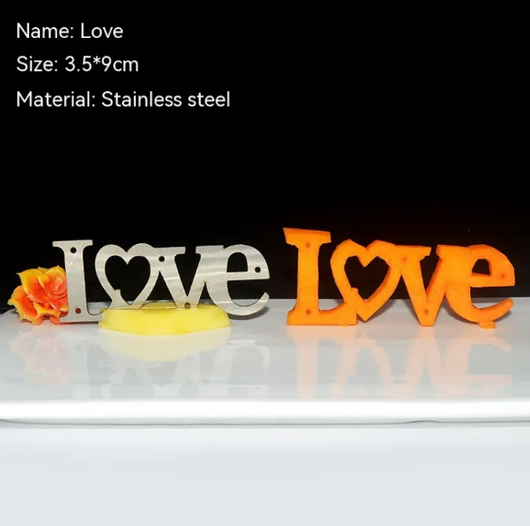 Stainless steel carving mold - love-b