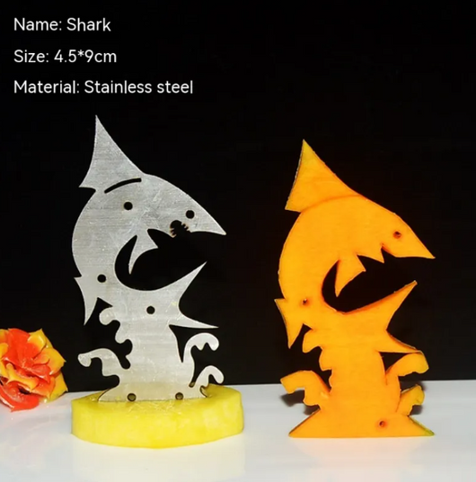 Stainless steel carving mold - shark