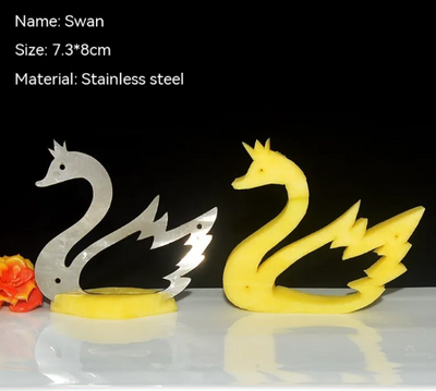 Stainless steel carving mold - swan