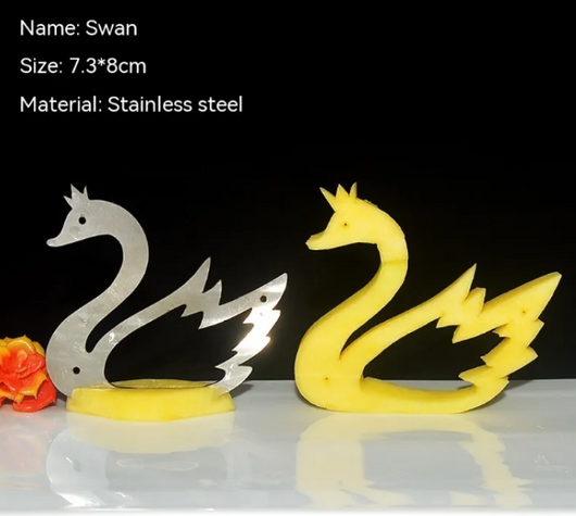 Stainless steel carving mold - swan